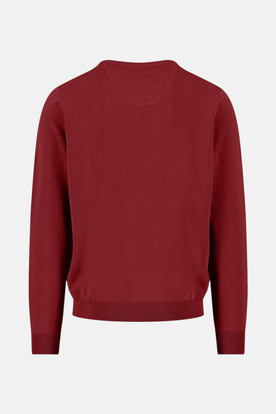 Pull met V-hals - rood