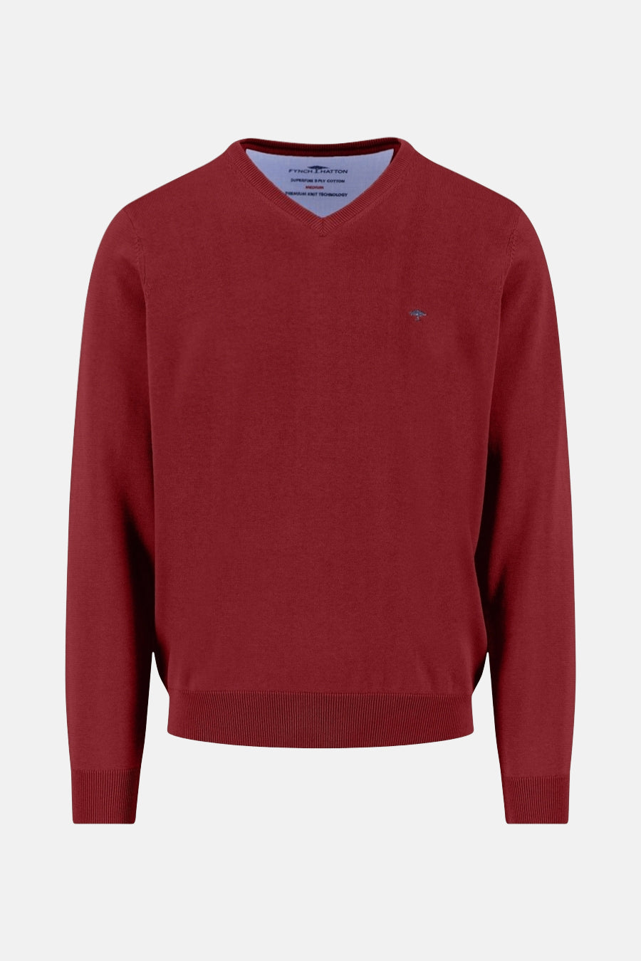 Pull met V-hals - rood