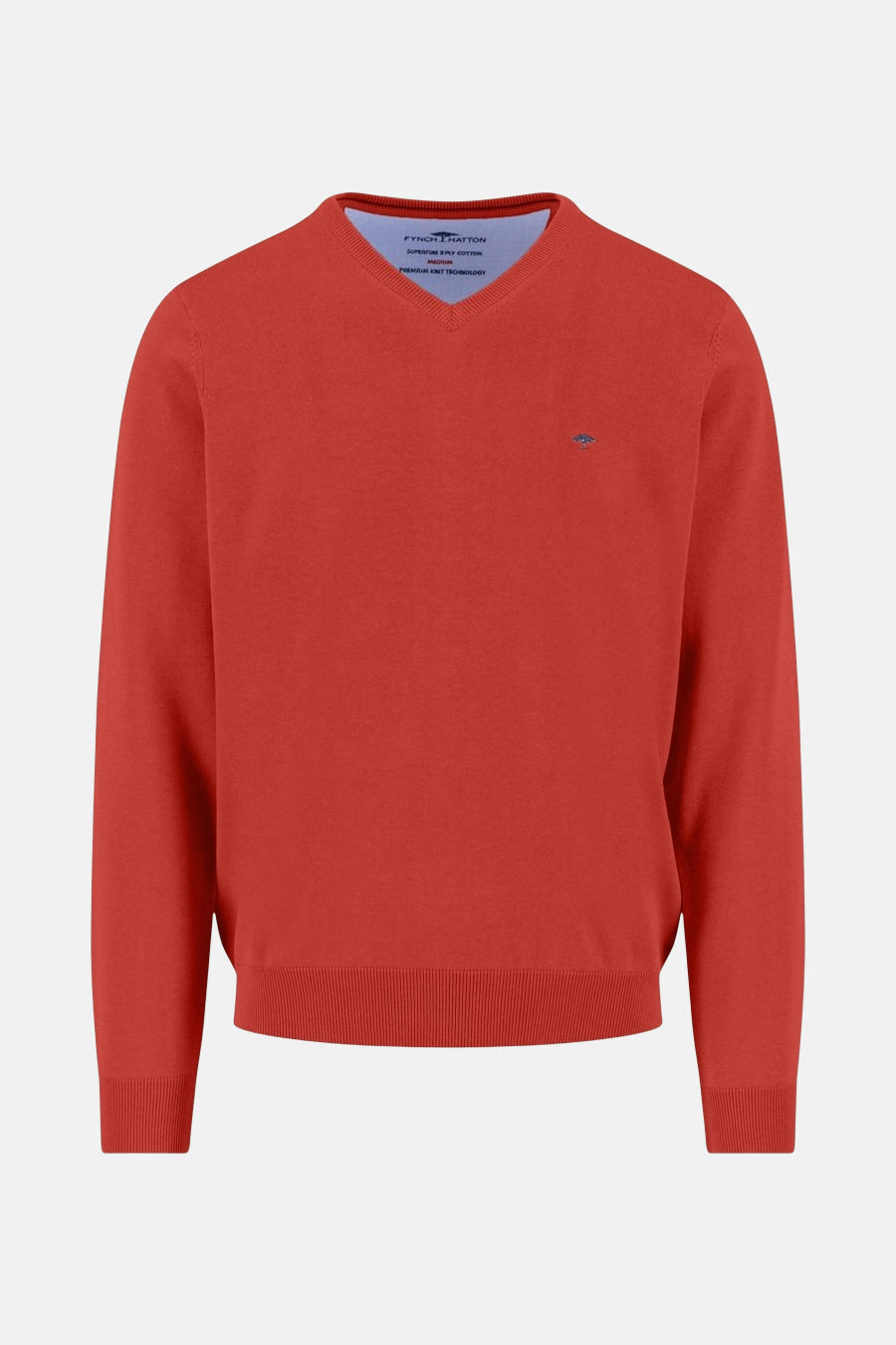Pull met V-hals - rood