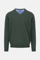 Pull met V-hals - Groen
