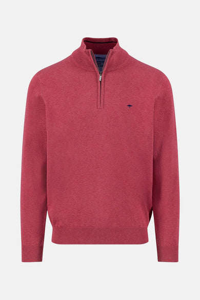 Pull met ronde hals - rood