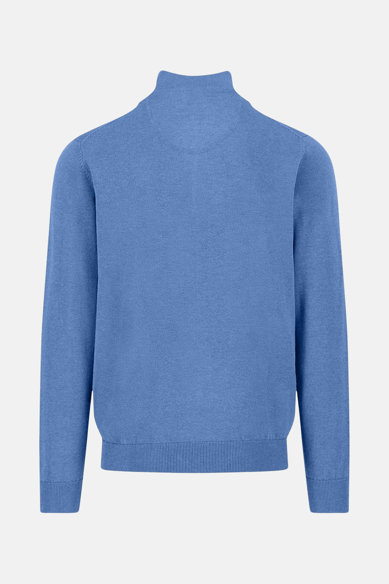 Pull met ronde hals - blauw