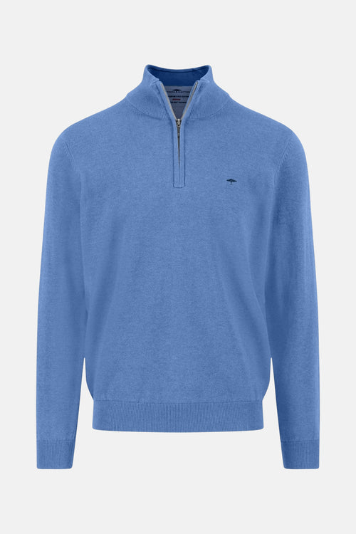 Pull met ronde hals - blauw