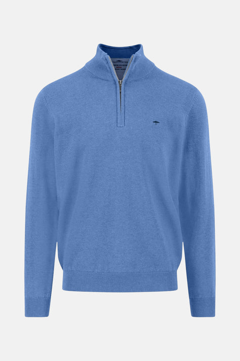 Pull met ronde hals - blauw