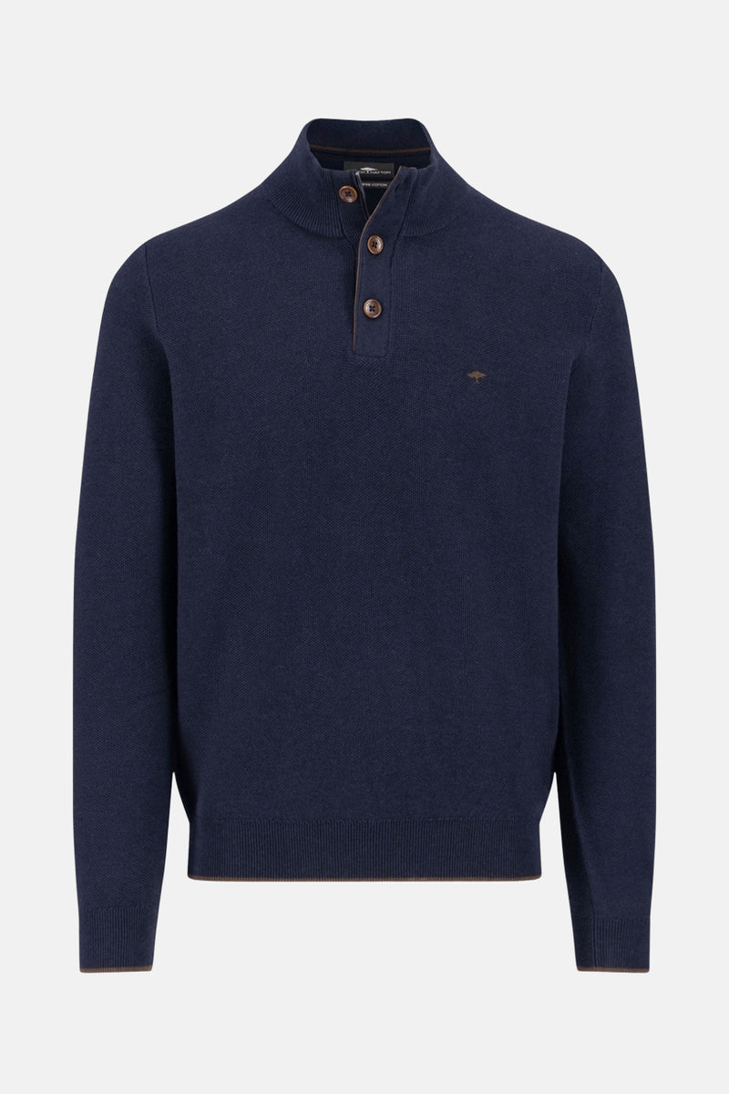Pull col roulé bleu - FYNCH-HATTON