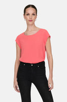 Blouse met korte mouwen - Oranje