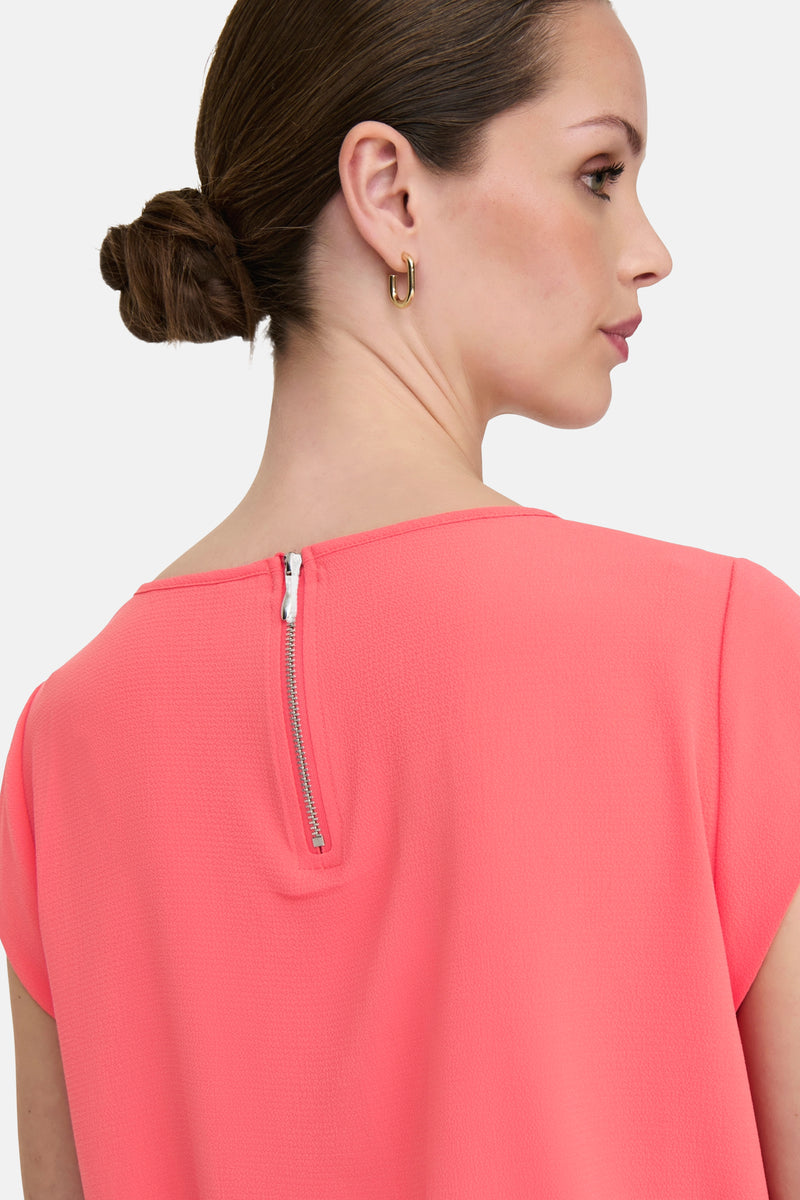 Blouse met korte mouwen - Oranje