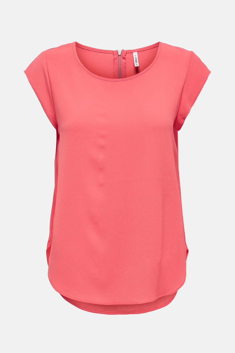 Blouse met korte mouwen - Oranje