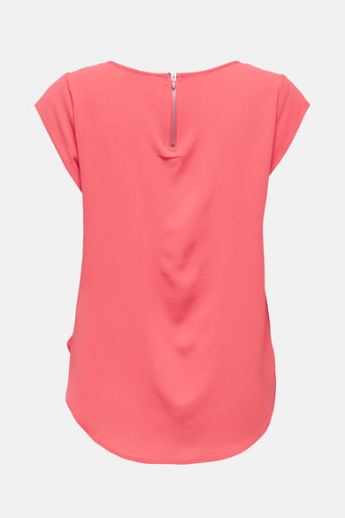 Blouse met korte mouwen - Oranje