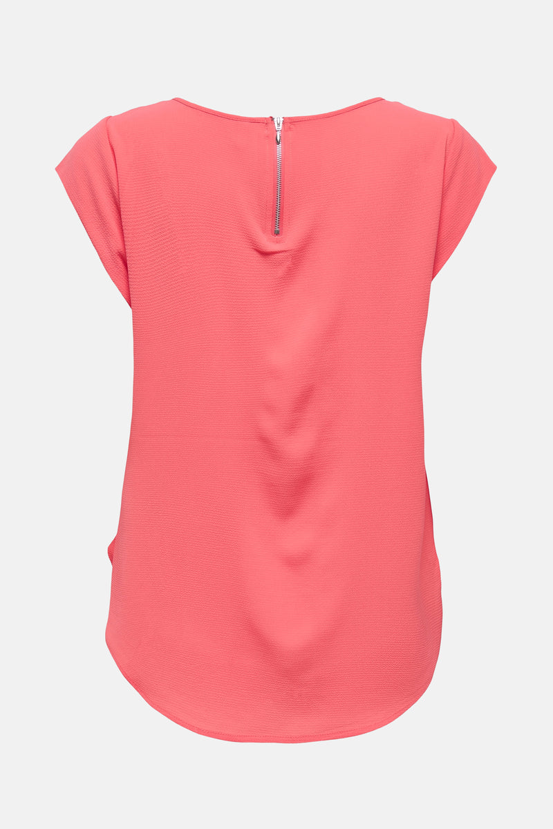 Blouse met korte mouwen - Oranje