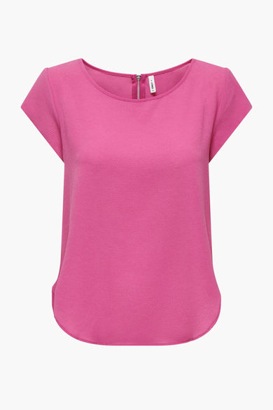 Blouse met korte mouwen - roze