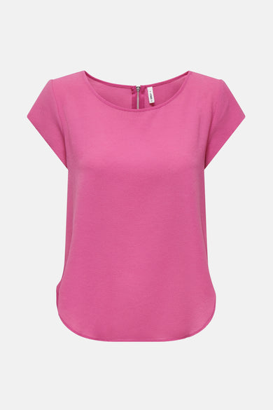 Blouse met korte mouwen - roze