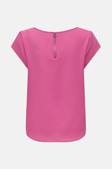 Blouse met korte mouwen - roze