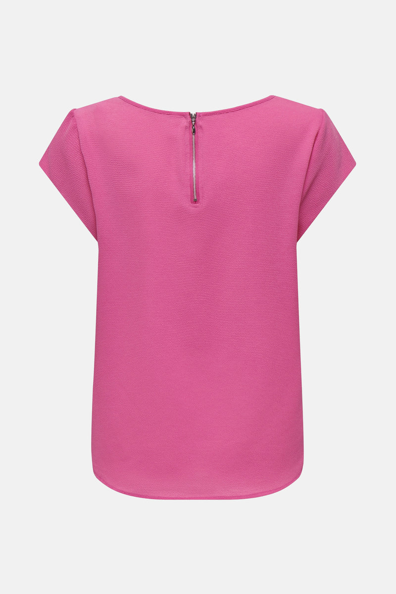 Blouse met korte mouwen - roze