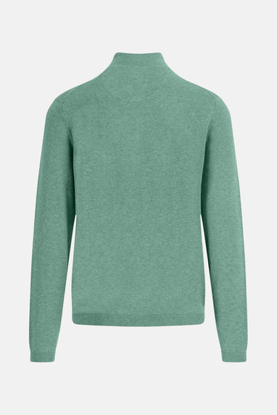 Pull à col roulé vert de FYNCH-HATTON, en maille fine et uniforme.