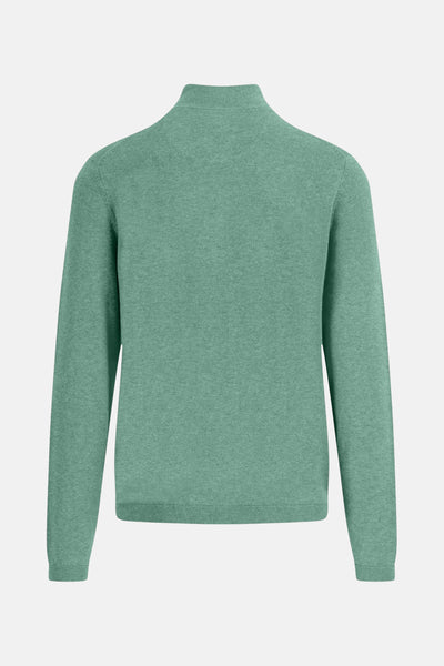 Pull à col roulé vert de FYNCH-HATTON, en maille fine et uniforme.