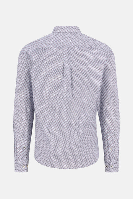 Chemise à manches longues multicolore de FYNCH-HATTON, avec motif all-over et coupe classique, vue de dos.
