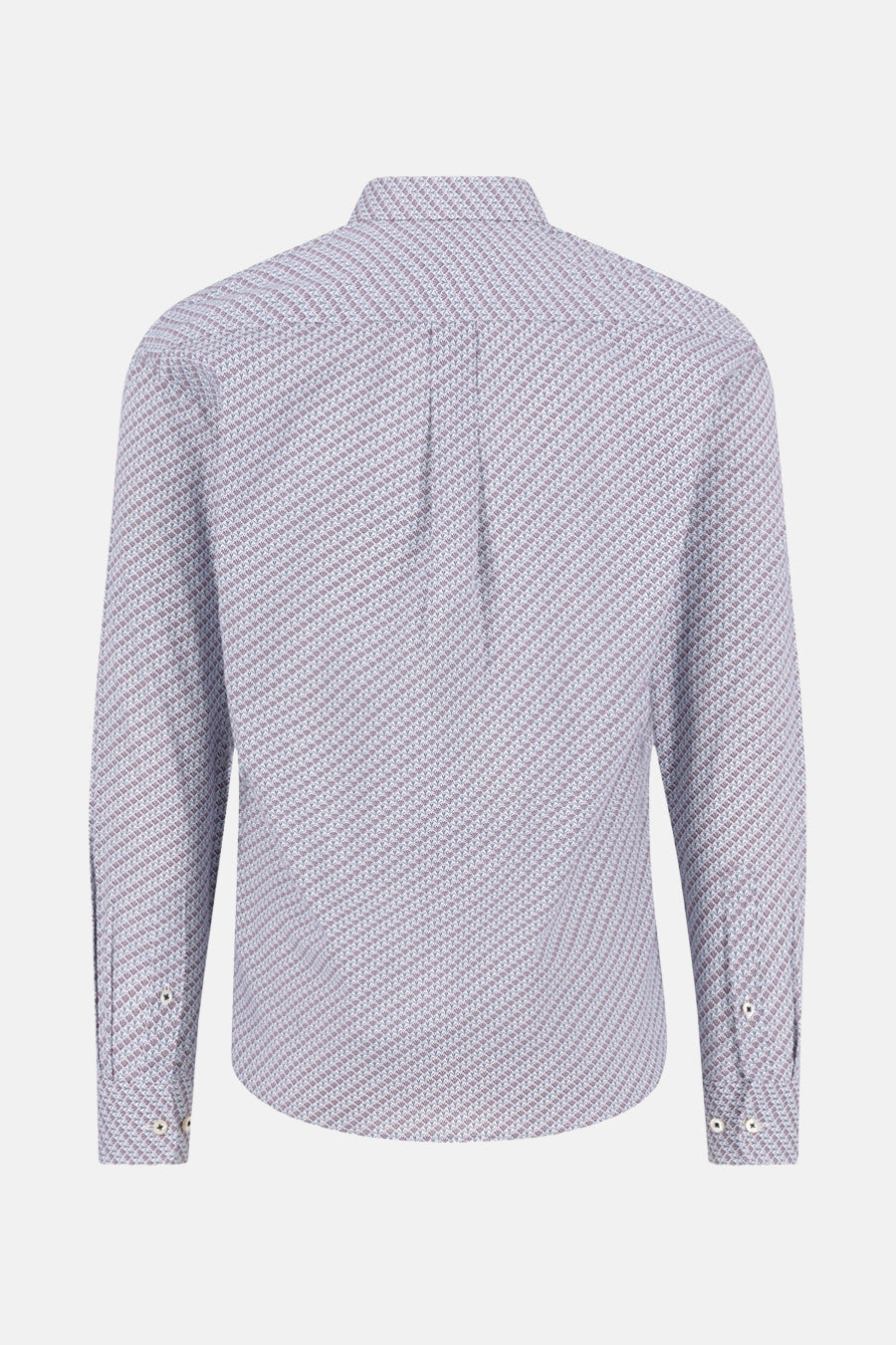 Chemise à manches longues multicolore de FYNCH-HATTON, avec motif all-over et coupe classique, vue de dos.
