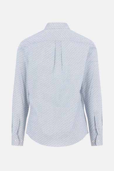 Chemise à manches longues multicolore de FYNCH-HATTON, avec motif sur l'ensemble et coupe classique, vue de dos.
