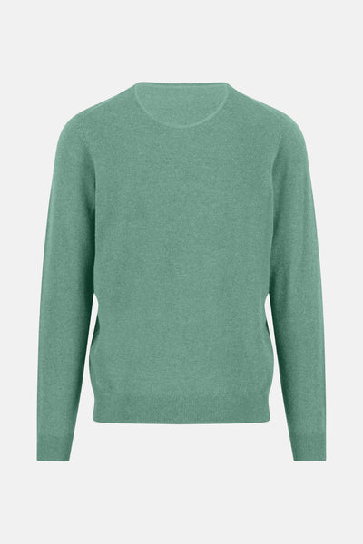 Pull col V vert de FYNCH-HATTON, en maille fine et uniforme.
