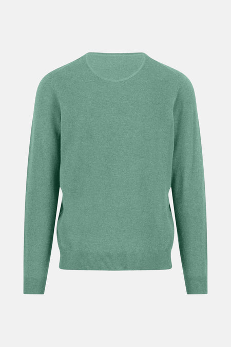 Pull col V vert de FYNCH-HATTON, en maille fine et uniforme.
