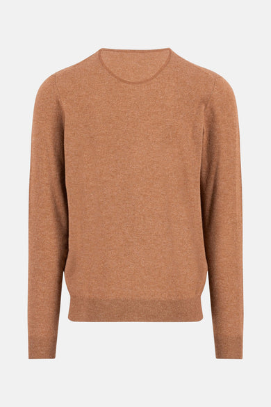 Pull orange à col en V de FYNCH-HATTON, en maille fine et unie.