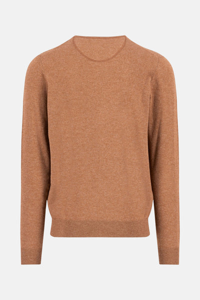 Pull orange à col en V de FYNCH-HATTON, en maille fine et unie.