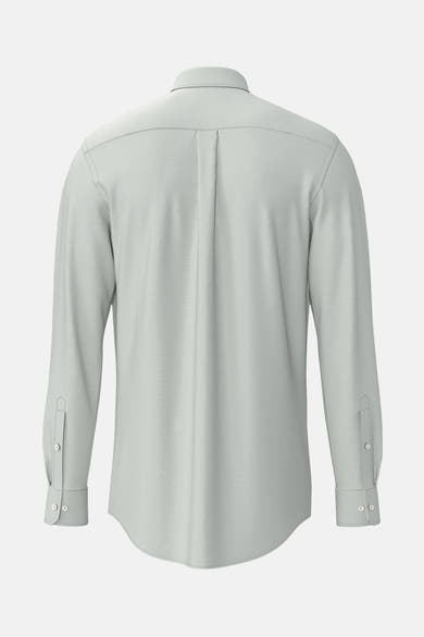 Chemise à manches longues verte de FYNCH-HATTON, vue arrière avec pli creux central et poignets boutonnés.