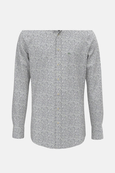 Multikleuren overhemd met lange mouwen van FYNCH-HATTON, met een subtiel all-over patroon, achterzijde.