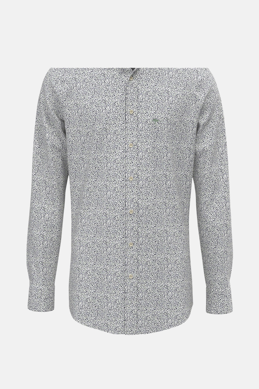 Multikleuren overhemd met lange mouwen van FYNCH-HATTON, met een subtiel all-over patroon, achterzijde.