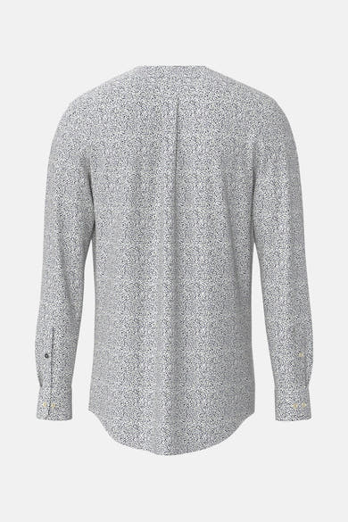 Chemise à manches longues multicolore de FYNCH-HATTON, avec un motif subtil sur toute la surface, vue de dos.

