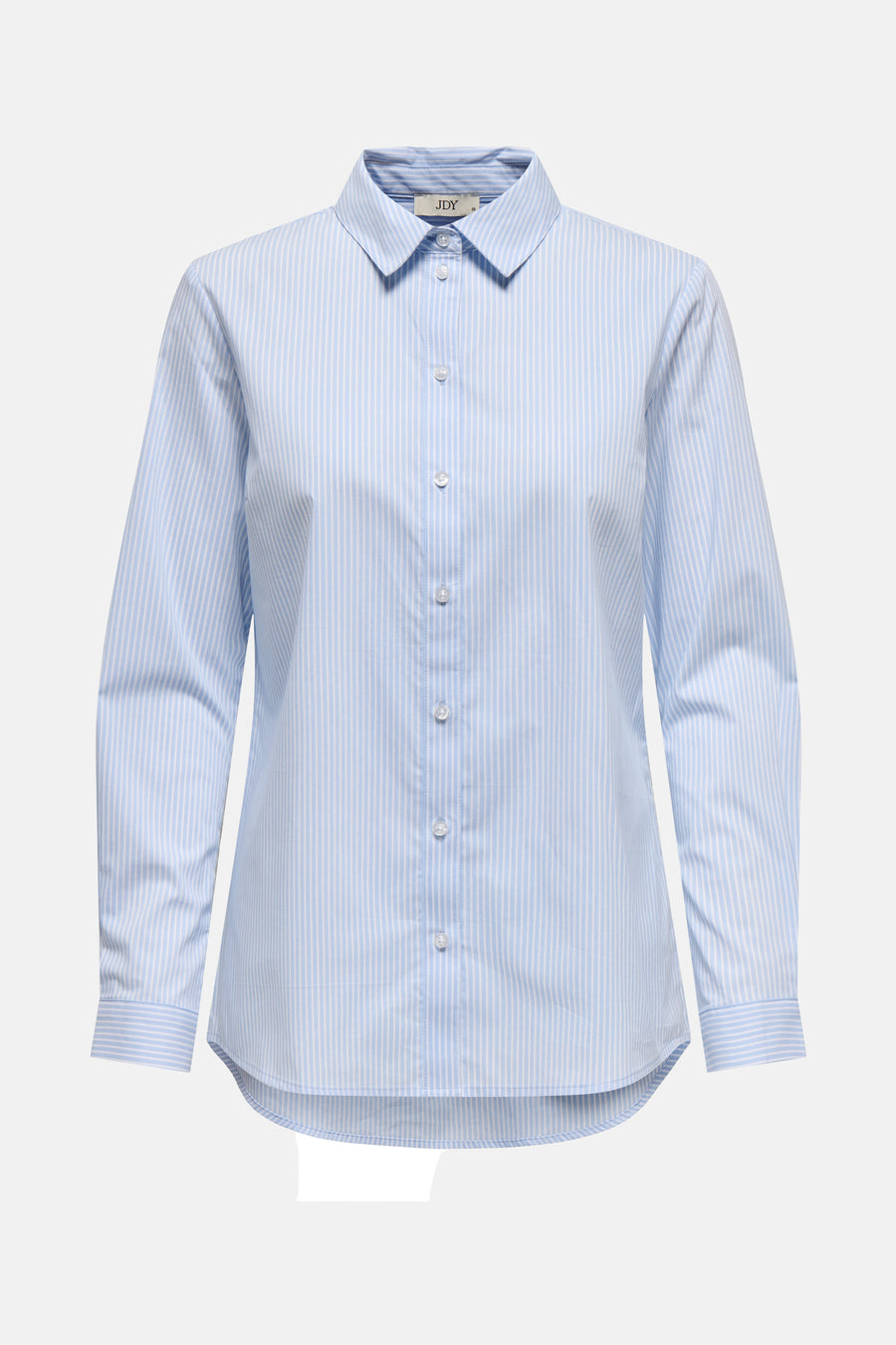 Blauw gestreept overhemd met lange mouwen van JDY, met een klassieke pasvorm en knoopsluiting.