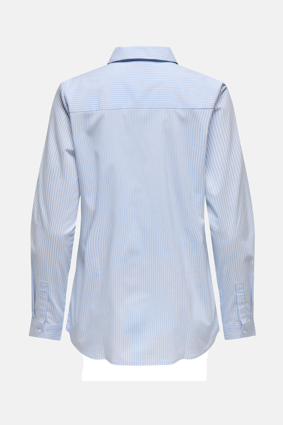 Blauw gestreept overhemd met lange mouwen van JDY, achterkant met knoopsluiting.