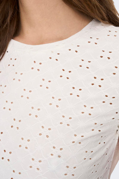 Top uni manches courtes Blanc - JDY