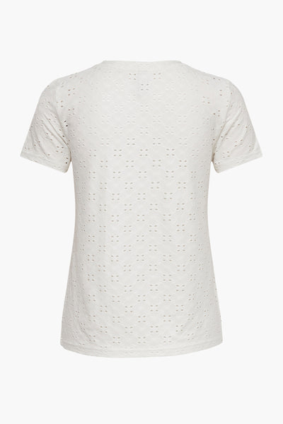Top uni manches courtes Blanc - JDY
