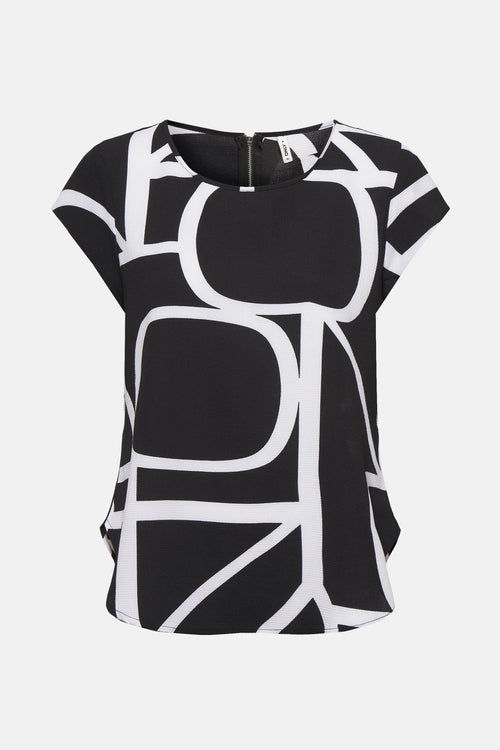 Blouse à manches courtes - noir