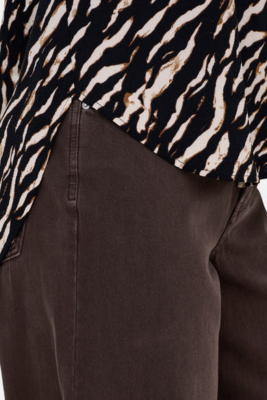 Kleurrijke blouse met korte mouwen van ONLY®, met zwart en beige zebraprint.