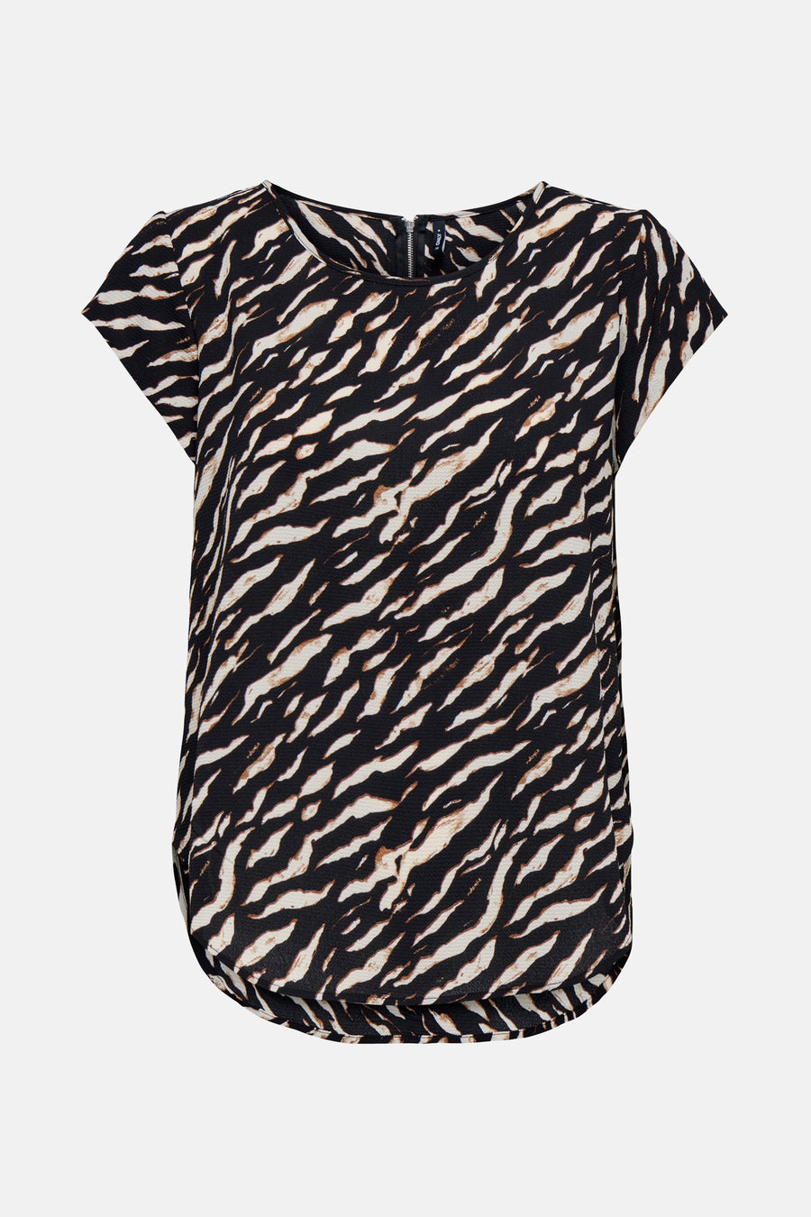 Multikleurig overhemd met korte mouwen van ONLY, met een zebraprint.