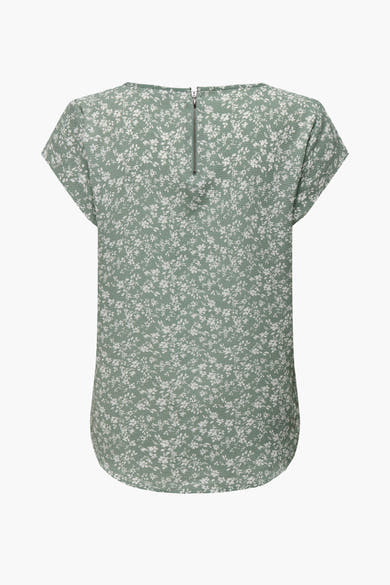 Blouse à manches courtes multicolore de ONLY, à motif fleuri et fermeture éclair au dos.
