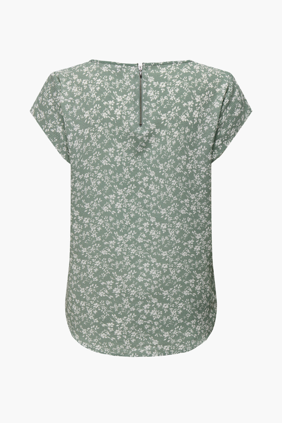 Blouse à manches courtes multicolore de ONLY, à motif fleuri et fermeture éclair au dos.
