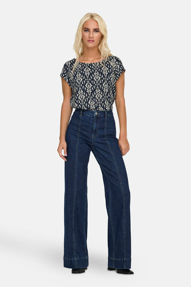 Blouse à manches courtes - multicolore