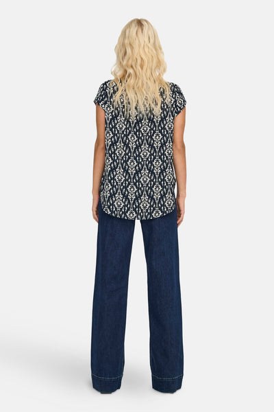 Blouse à manches courtes - multicolore