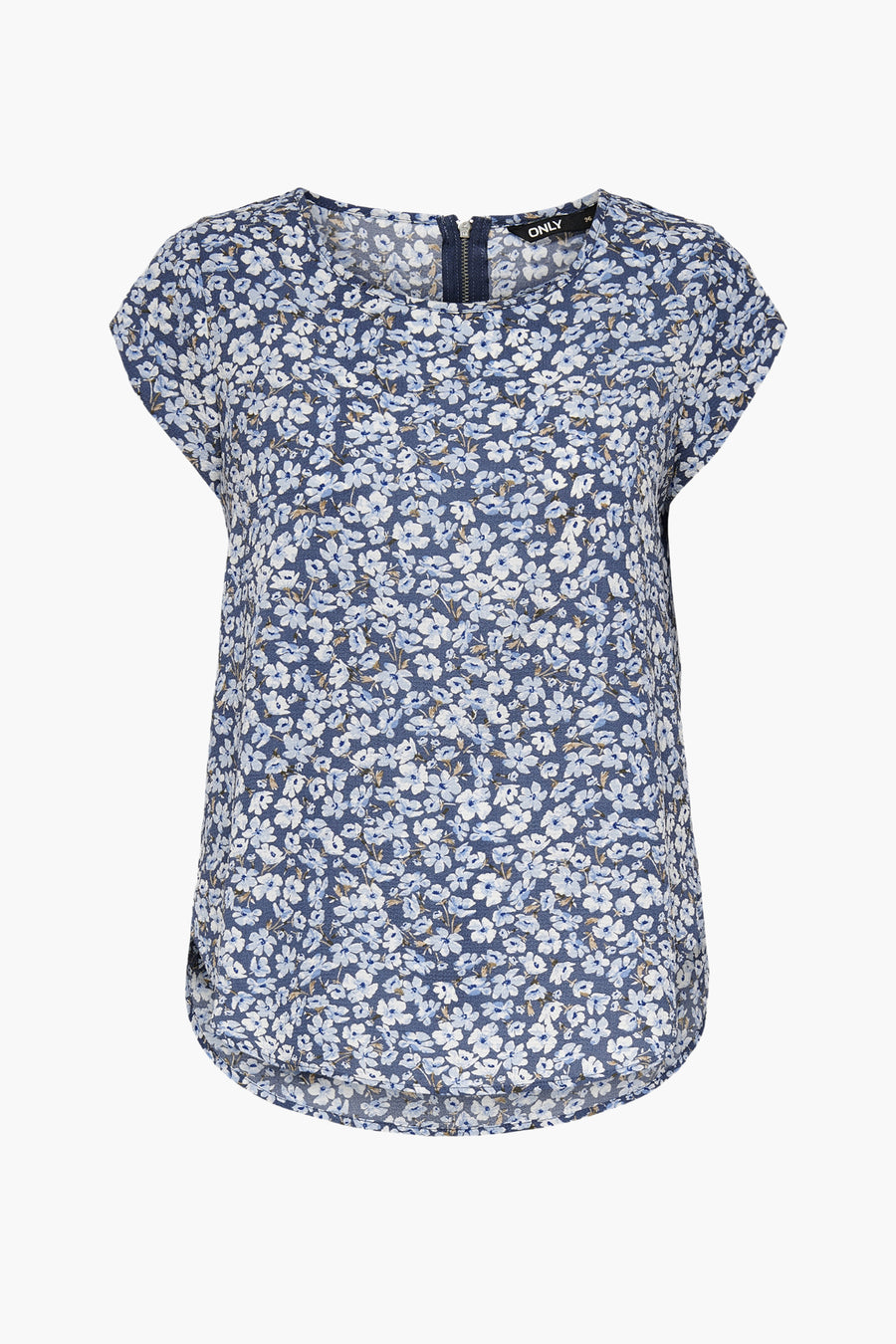 Blouse met korte mouwen - blauw