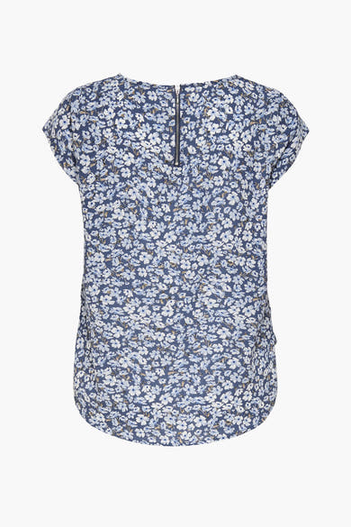 Blouse met korte mouwen - blauw