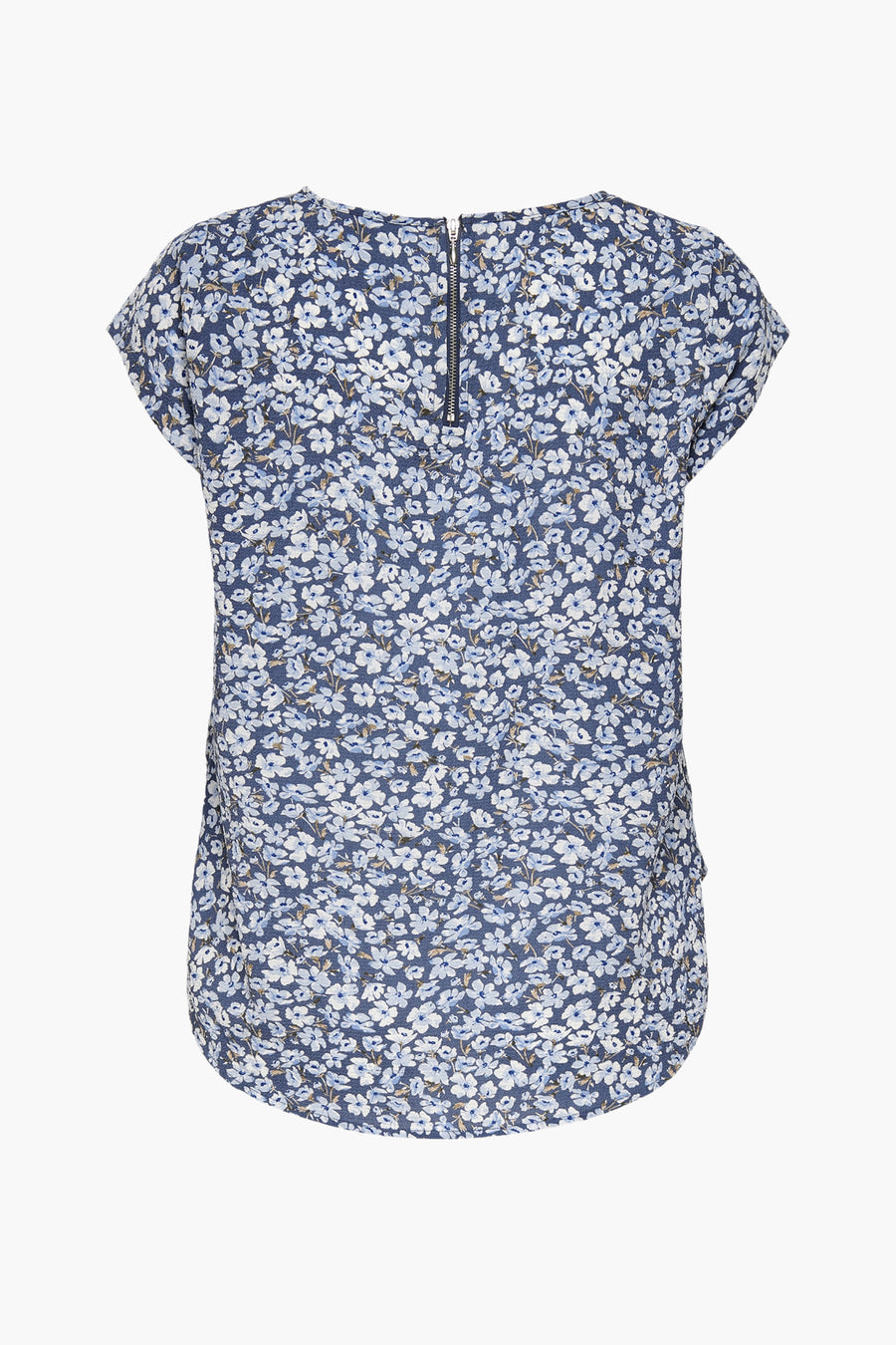 Blouse met korte mouwen - blauw
