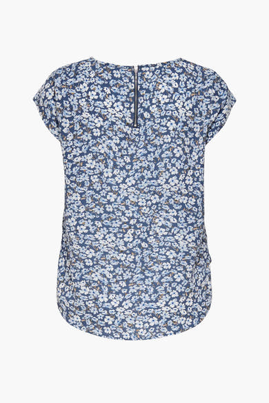 Blouse met korte mouwen - blauw