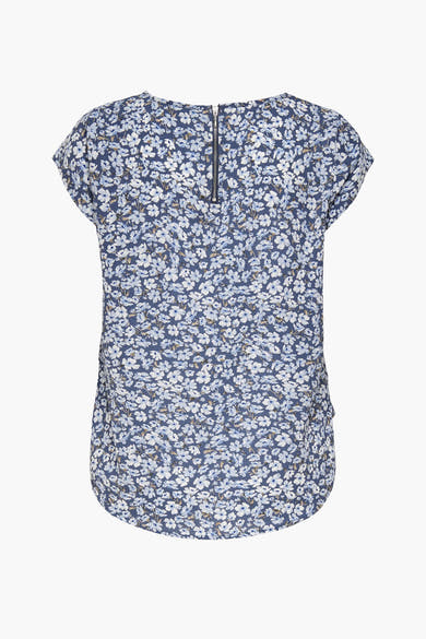 Blouse met korte mouwen - blauw