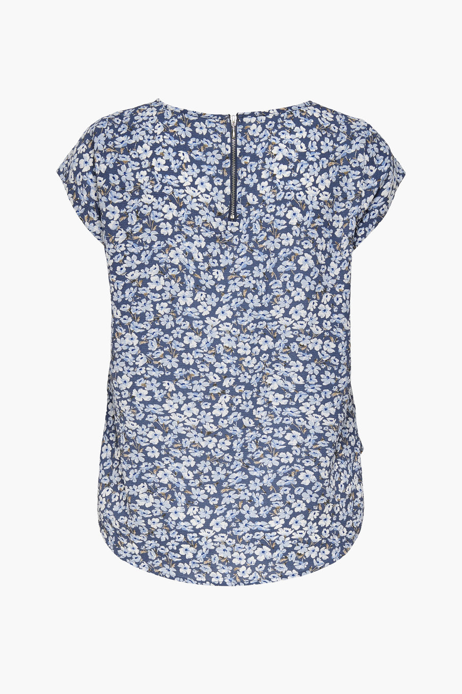 Blouse met korte mouwen - blauw