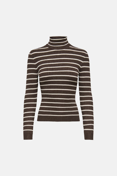 Pull col montant brun - ONLY®