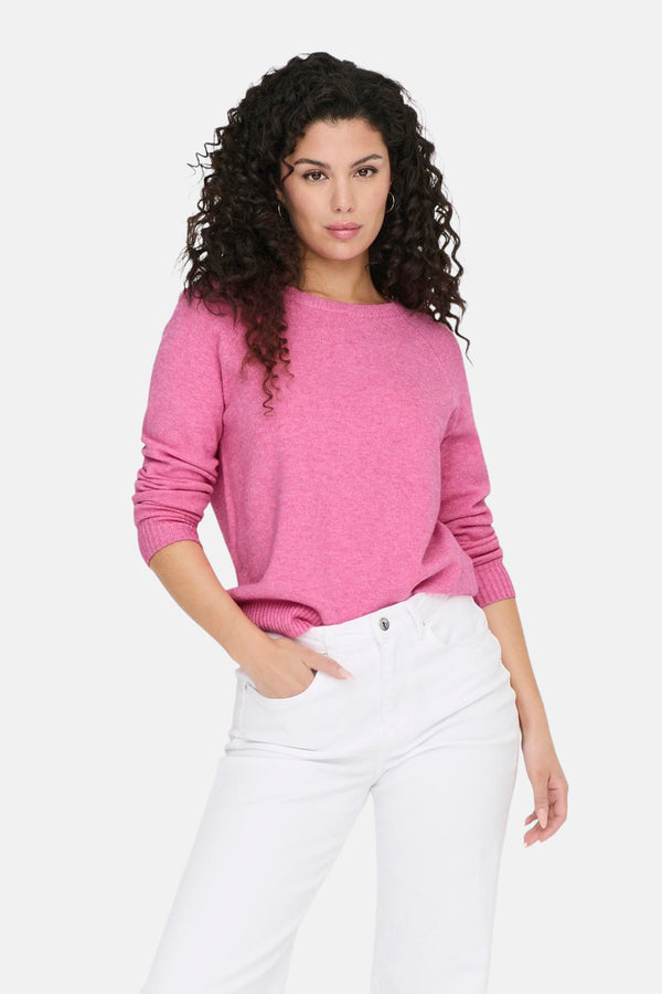 Pull col rond Rose - ONLY®